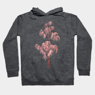 zen red lace  leaf  watercolor arts Hoodie